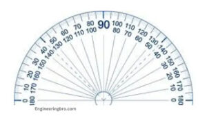 Protractor which is used for Engineering Drawings