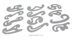 French Curves which are used for Engineering Drawing