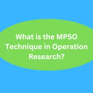 What is MPSO Technique in Operation Research