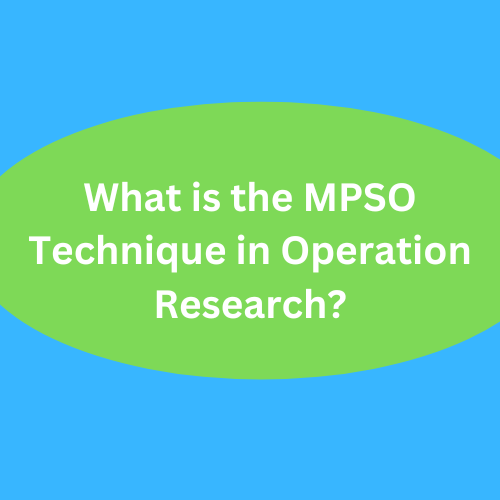 What is MPSO Technique in Operation Research