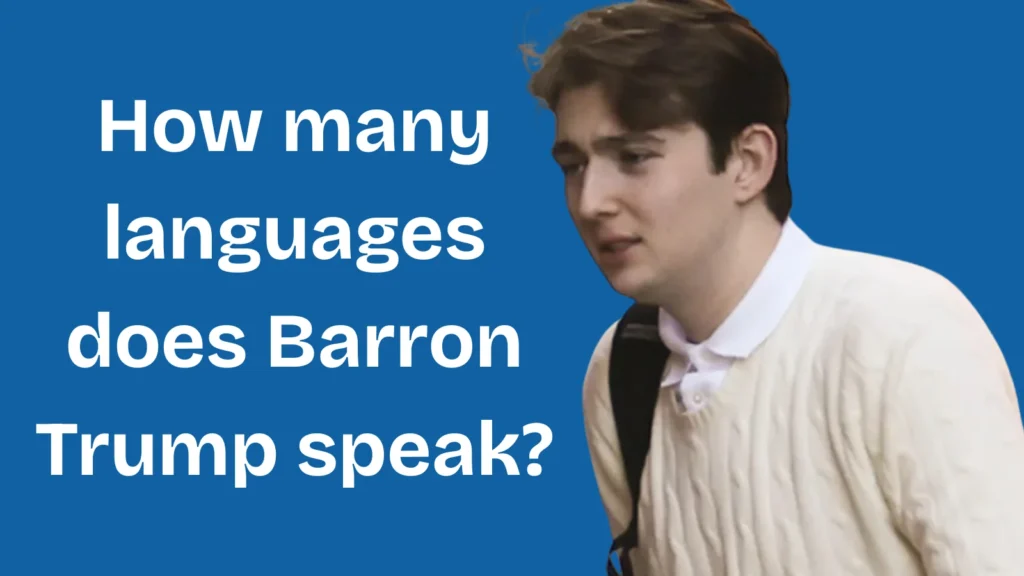 How many languages does barron trump speak