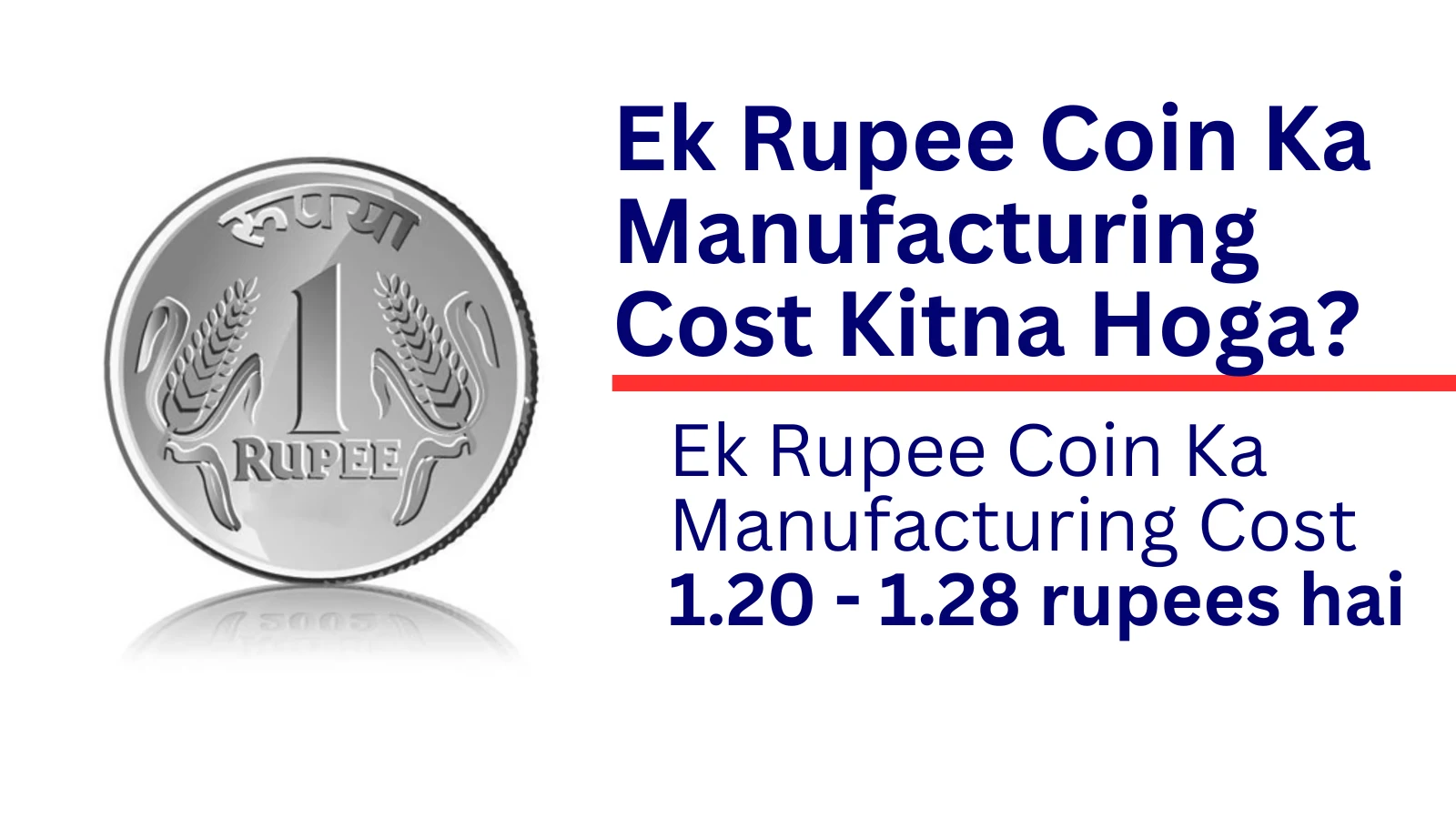 Ek Rupee Coin Ka Manufacturing Cost Kitna Hoga?