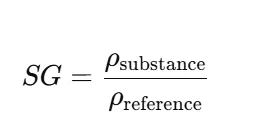 specific gravity formula