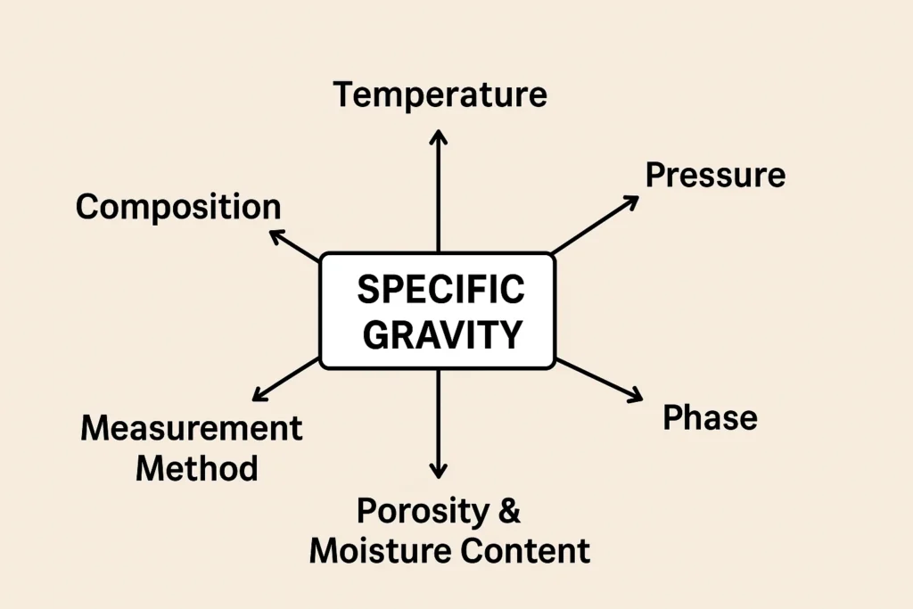 Specific gravity (Comprehensive explanation) 3 What factors effect specific gravity