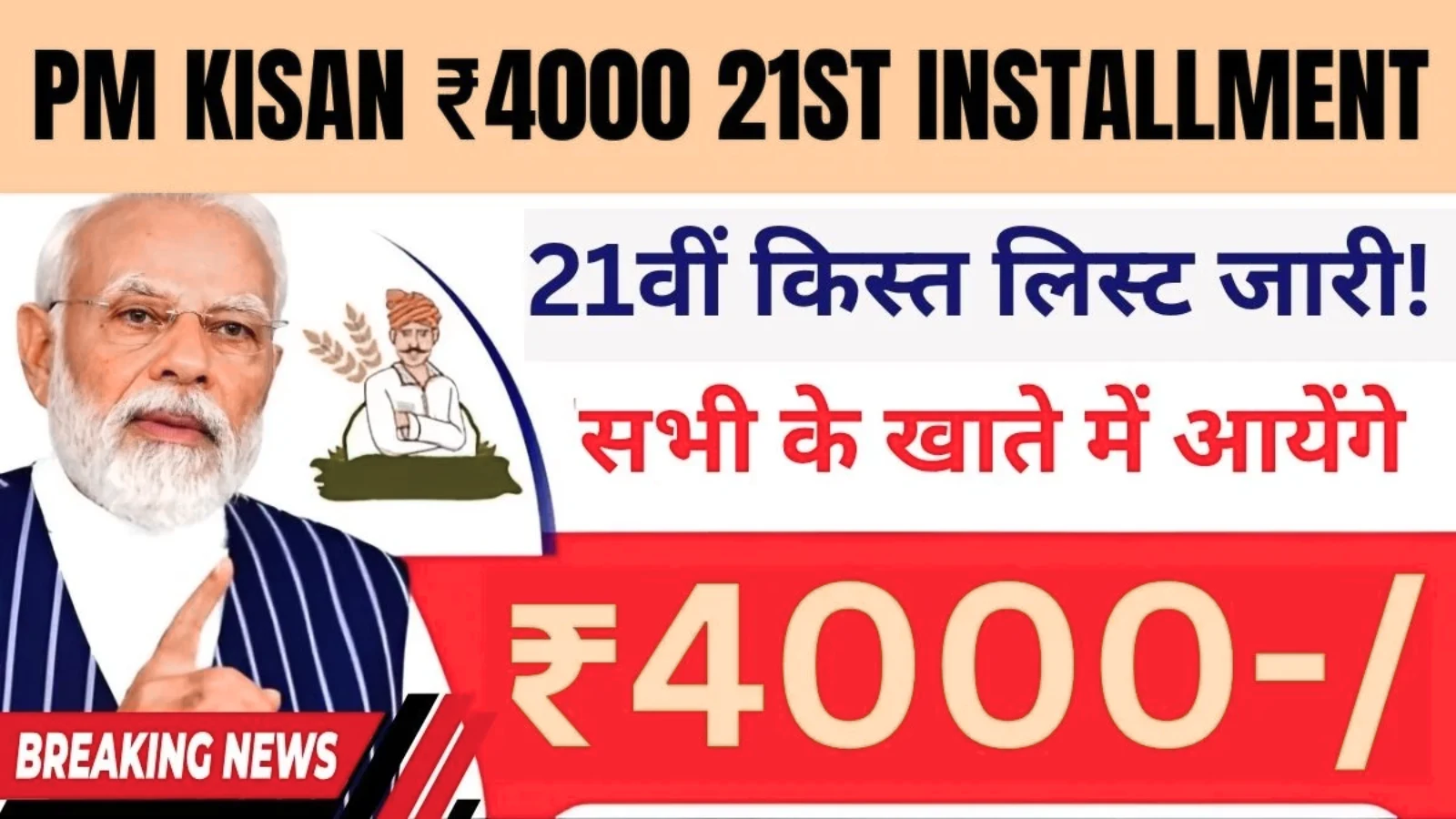 PM-Kisan 21st installment 2025